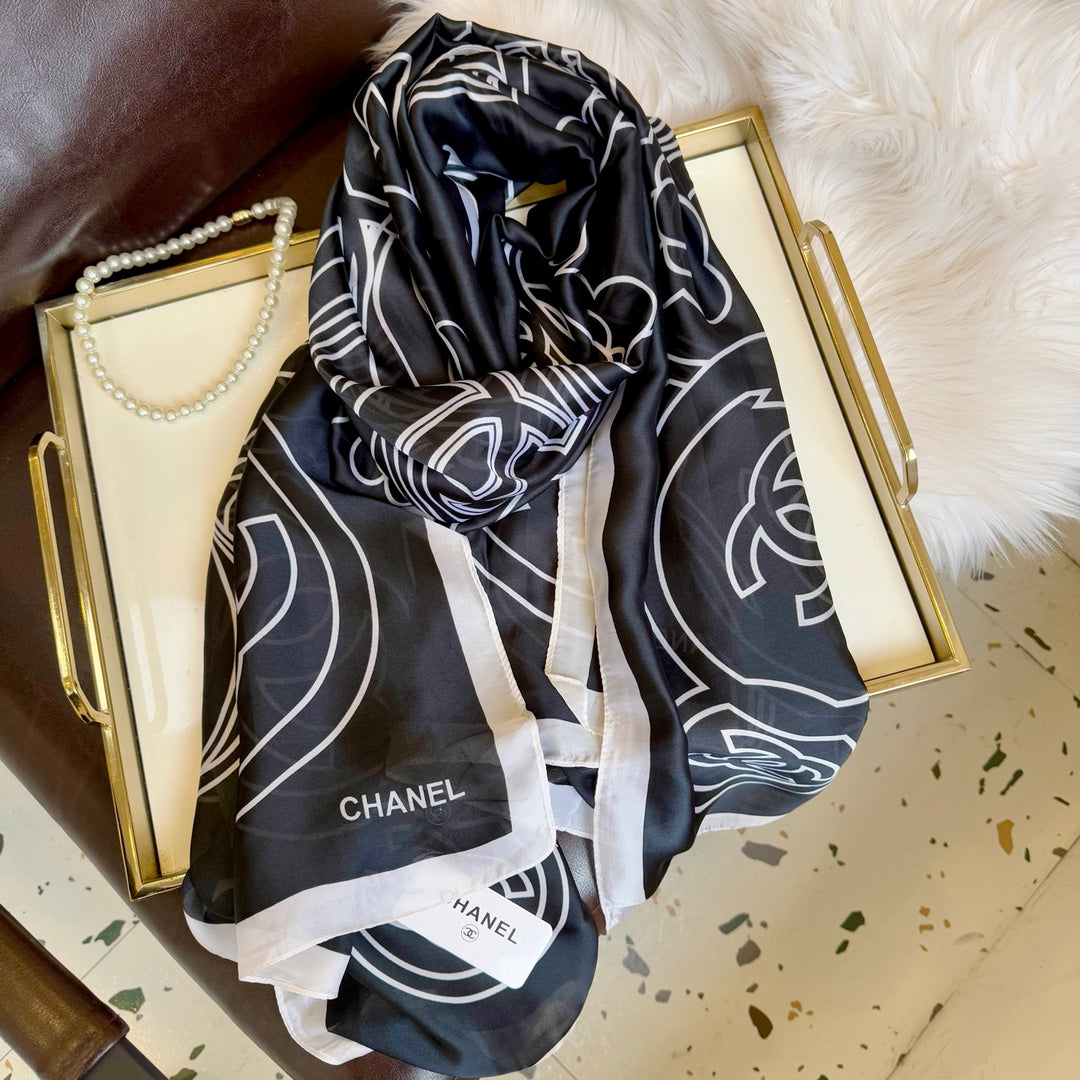 New listing CC silk satin long scarf