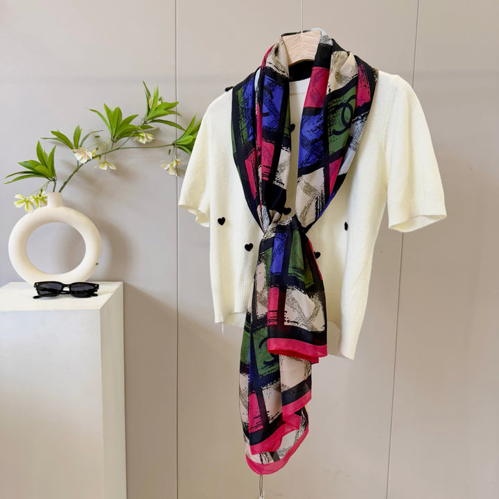 Color Pen - Tracing Long Silk Scarf