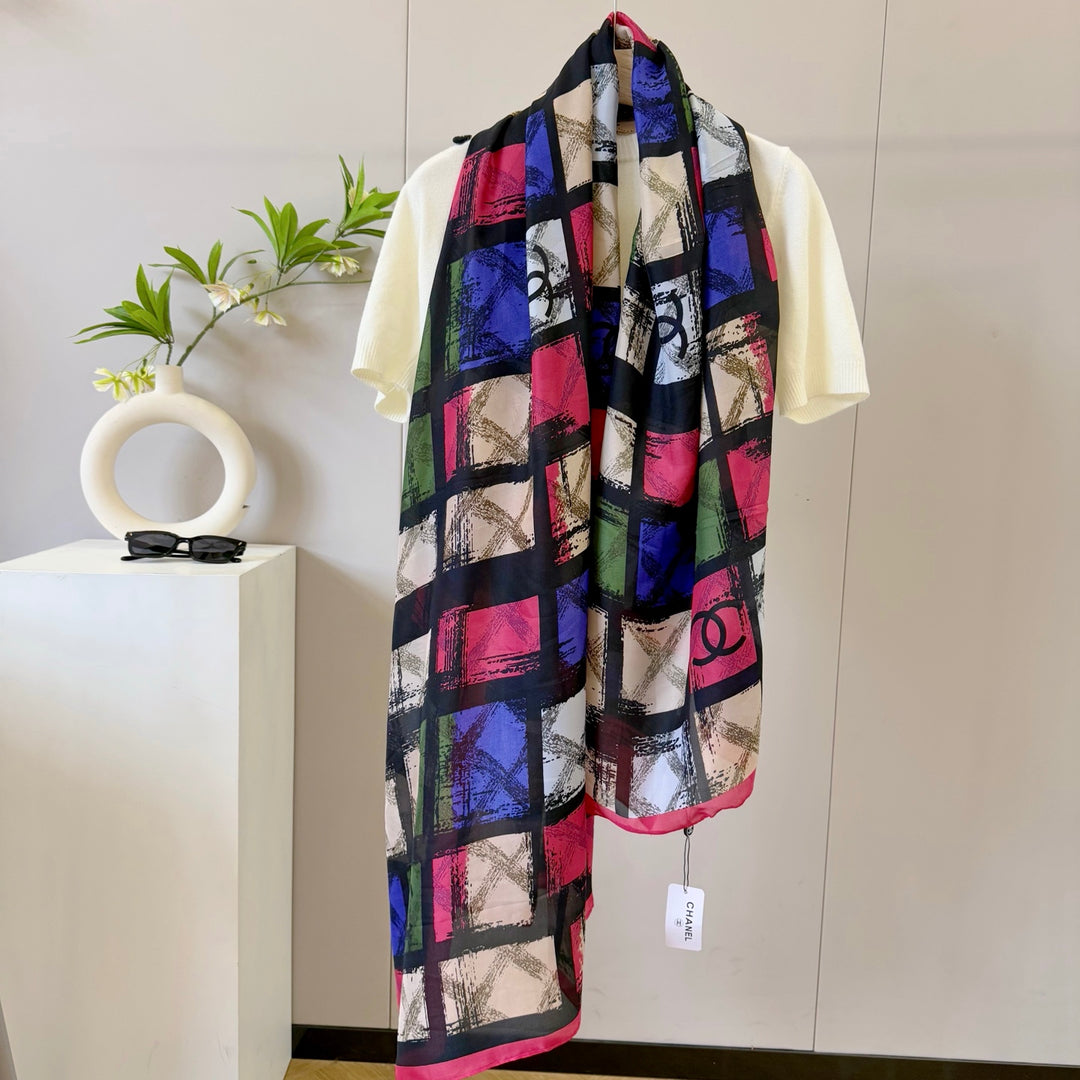 Color Pen - Tracing Long Silk Scarf