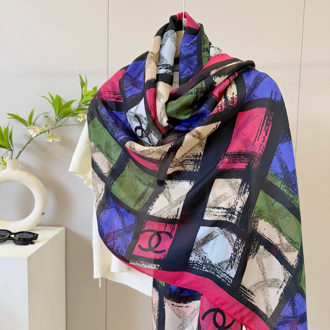 Color Pen - Tracing Long Silk Scarf