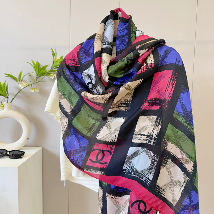 Color Pen - Tracing Long Silk Scarf