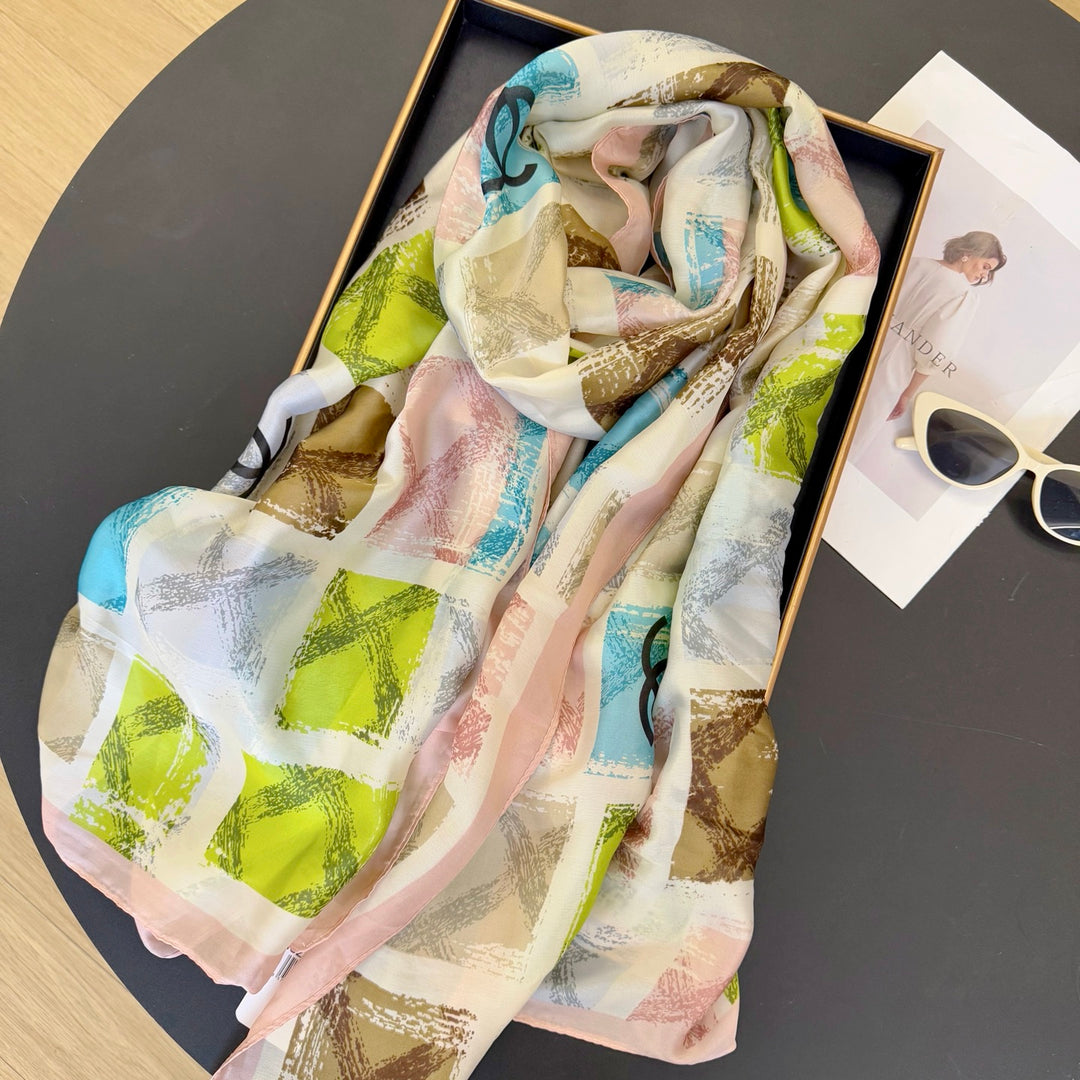 Color Pen - Tracing Long Silk Scarf