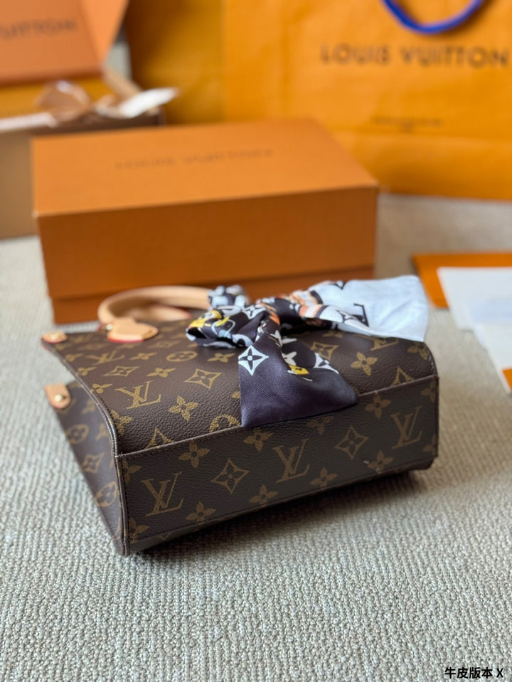 Classic handbag with chic scarf