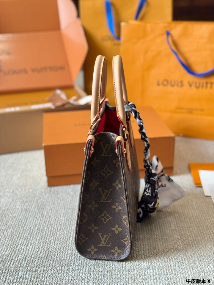 Classic handbag with chic scarf