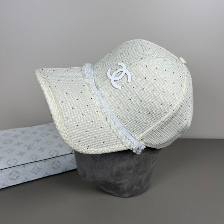 elegant lace trimmed hat