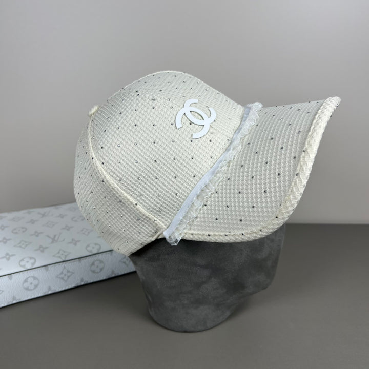 elegant lace trimmed hat