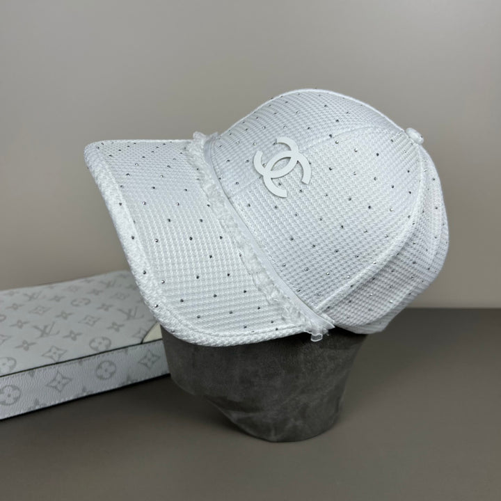 elegant lace trimmed hat