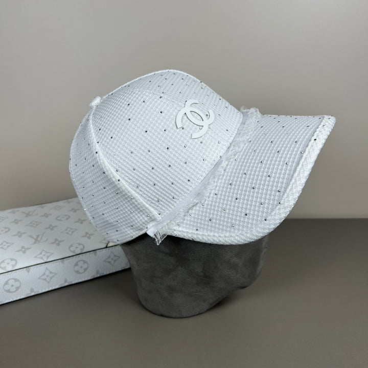 elegant lace trimmed hat