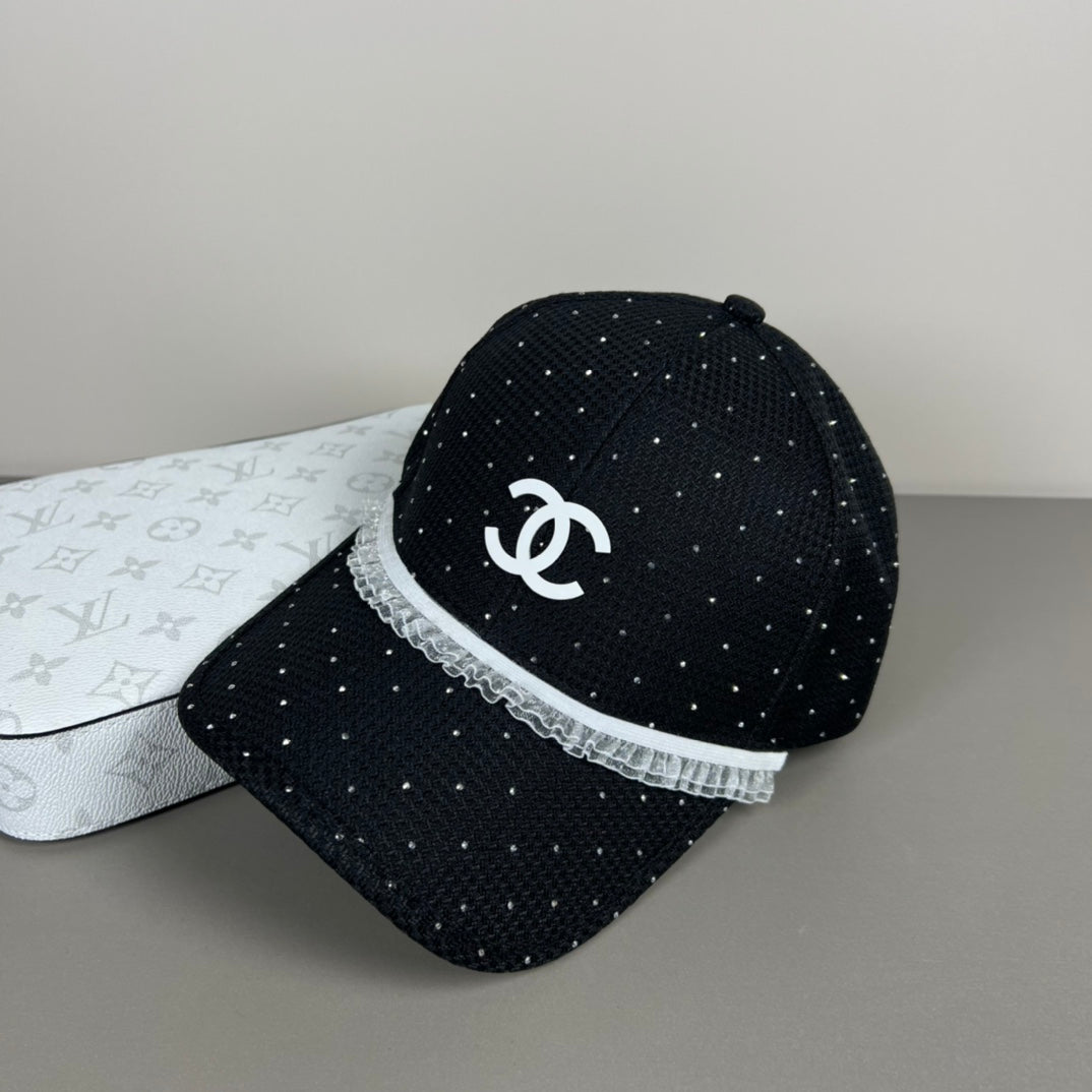 elegant lace trimmed hat