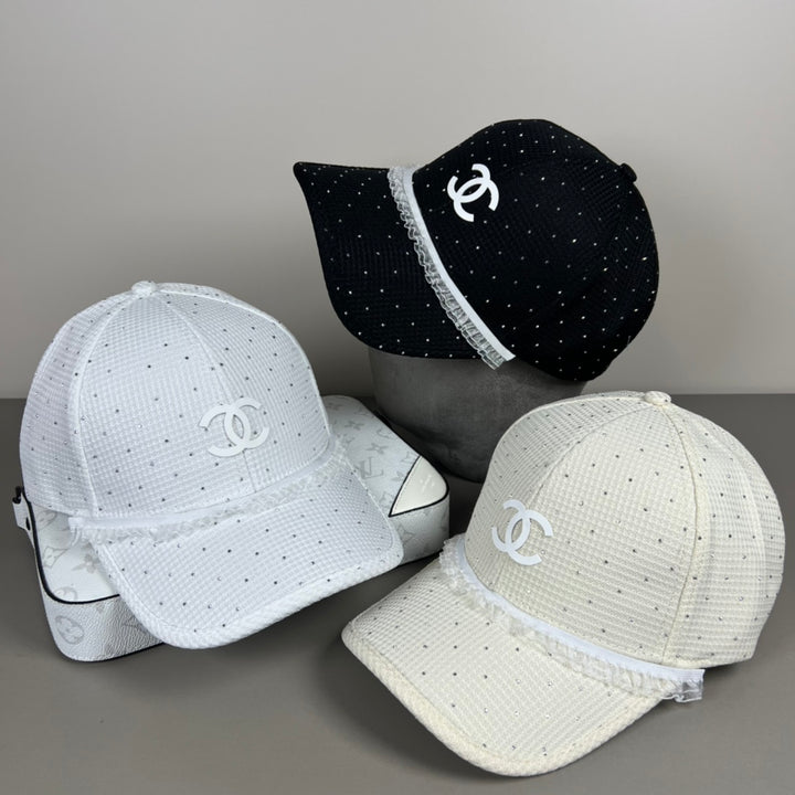 elegant lace trimmed hat