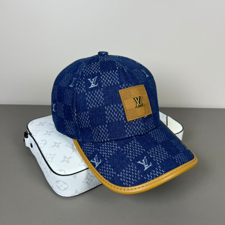 three-color old-fashioned plaid hat