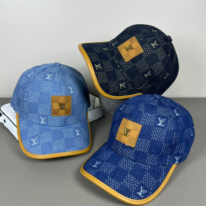 three-color old-fashioned plaid hat