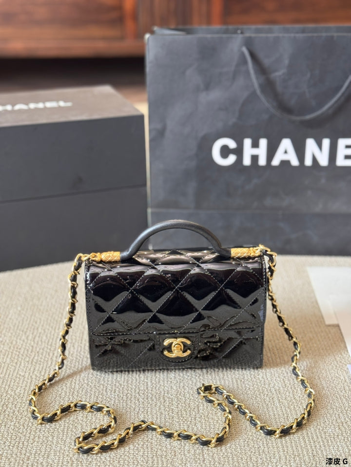 Elegant Patent Leather Handbag