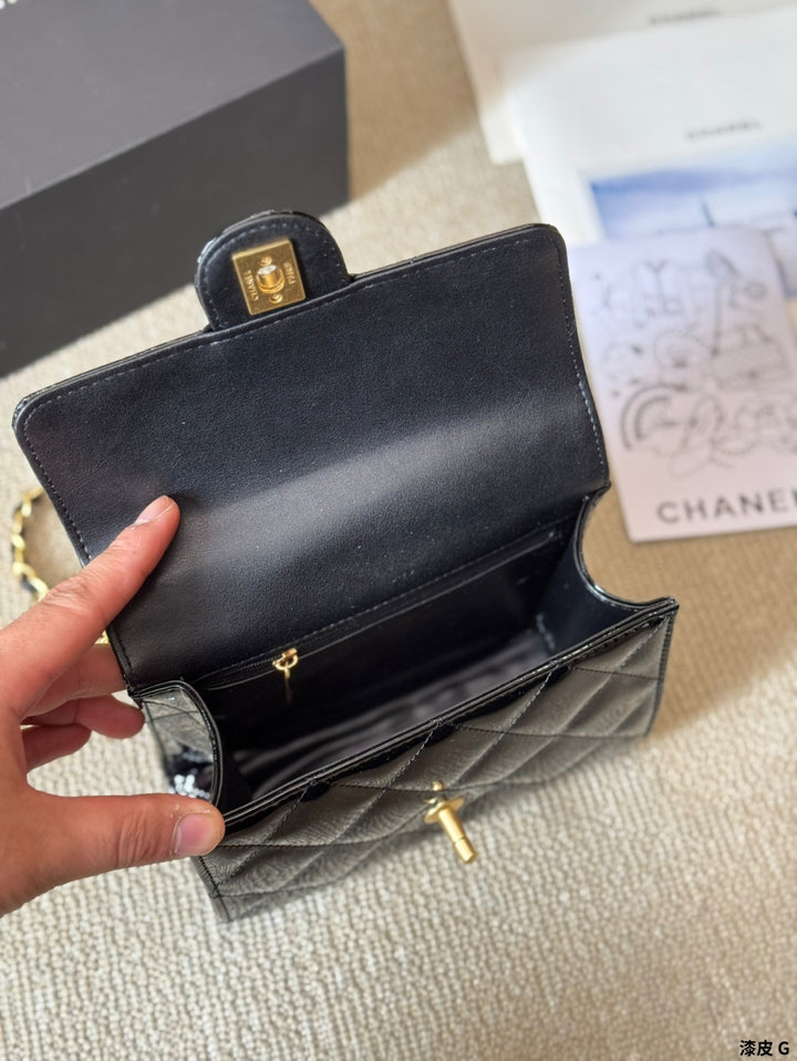 Elegant Patent Leather Handbag