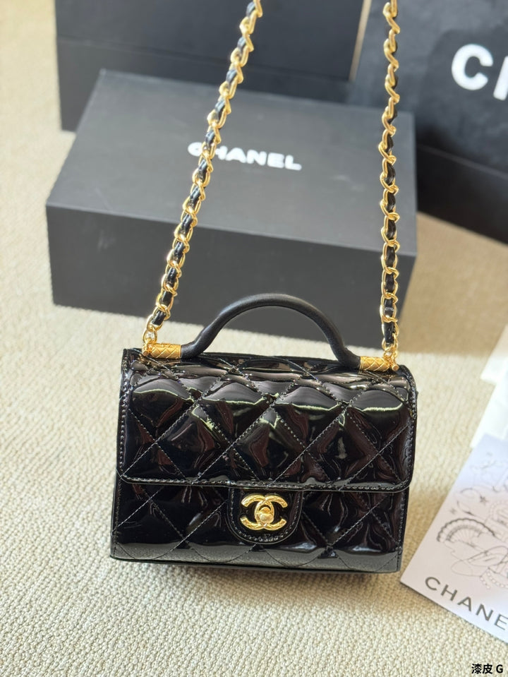 Elegant Patent Leather Handbag