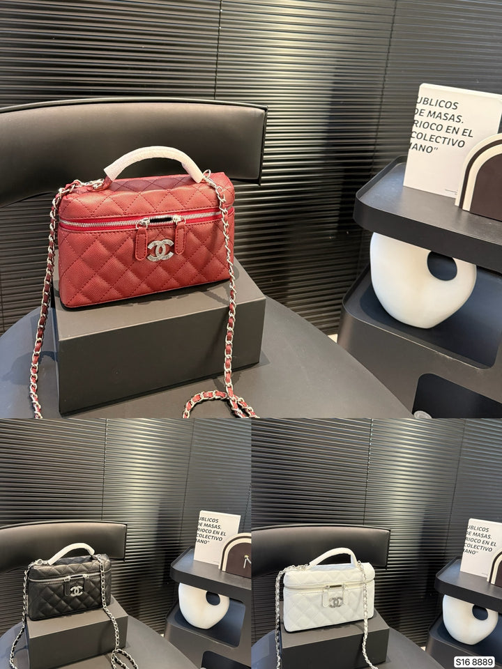 Elegant Plaid Charm Handbag