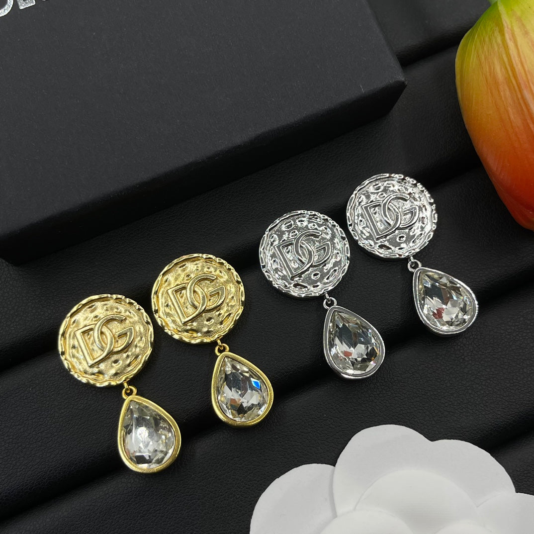 crystal pendant earrings
