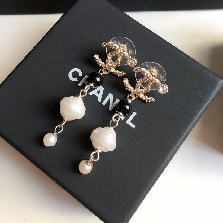 shaped beads tassel earrings