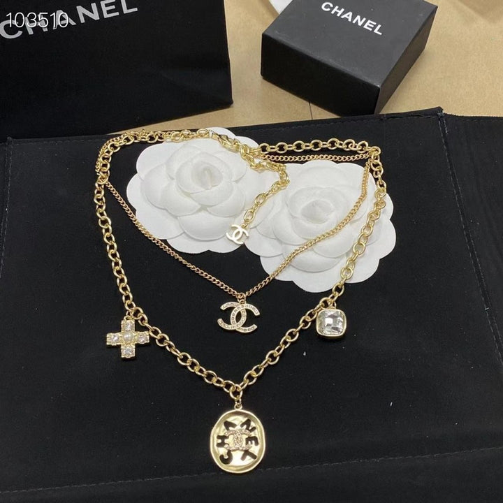 Gold Multi-Element Combination Necklace