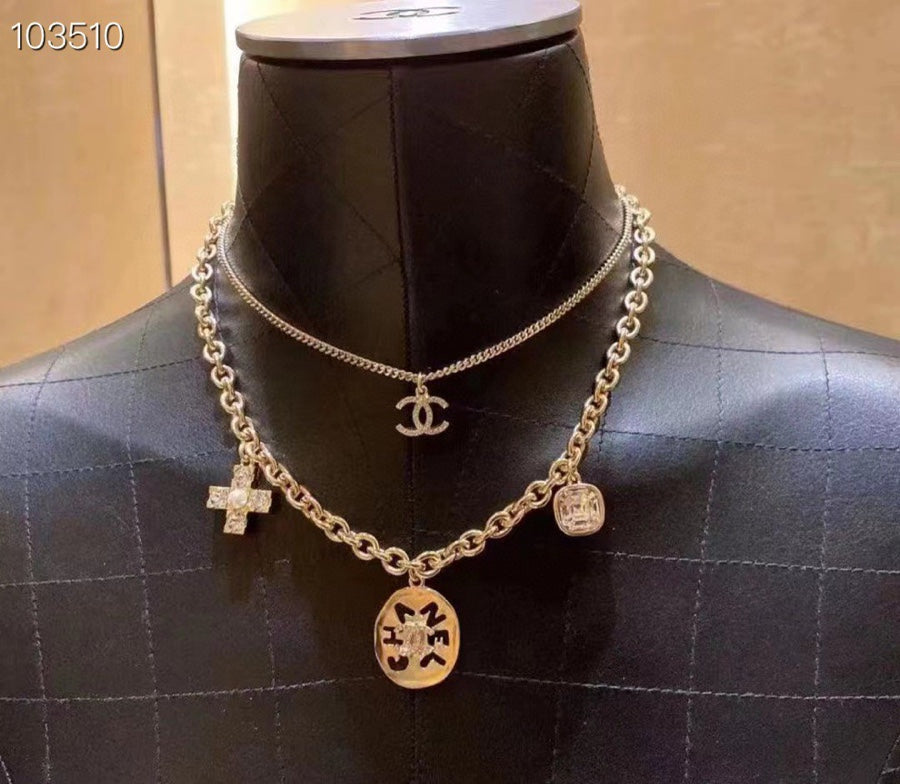 Gold Multi-Element Combination Necklace