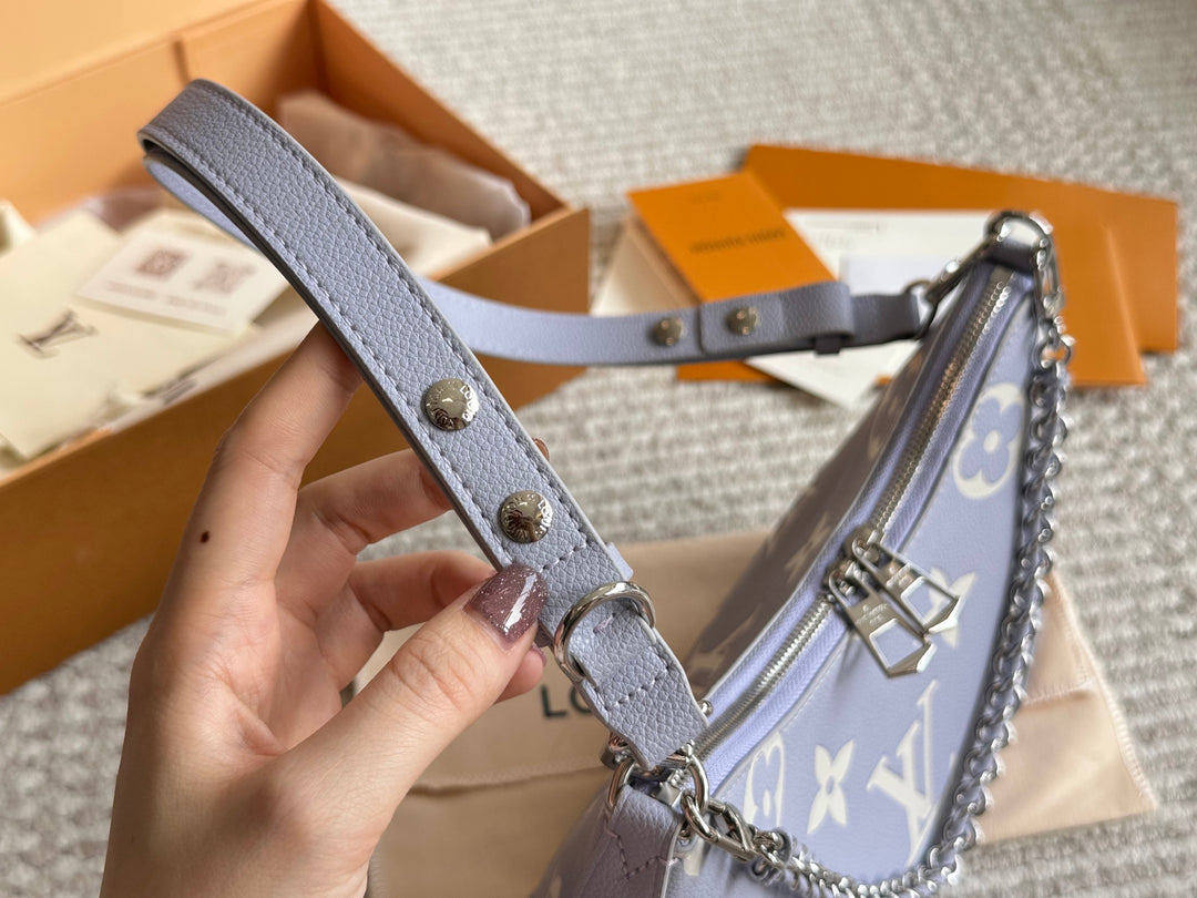 Pink Chain Croissant Bag