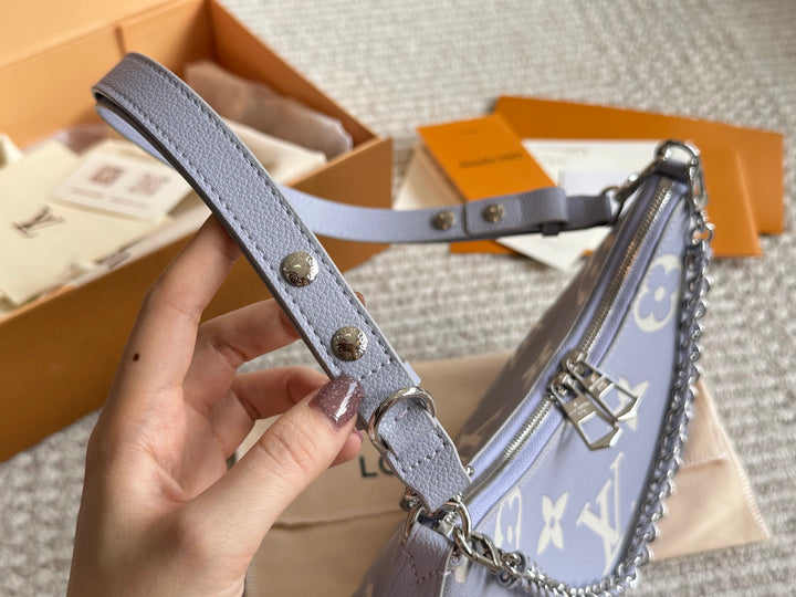 Pink Chain Croissant Bag