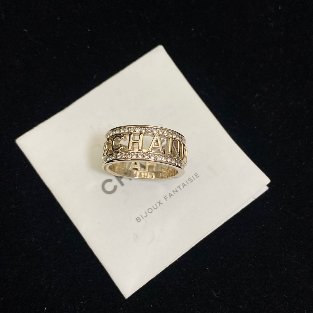 elegant skeleton letter ring