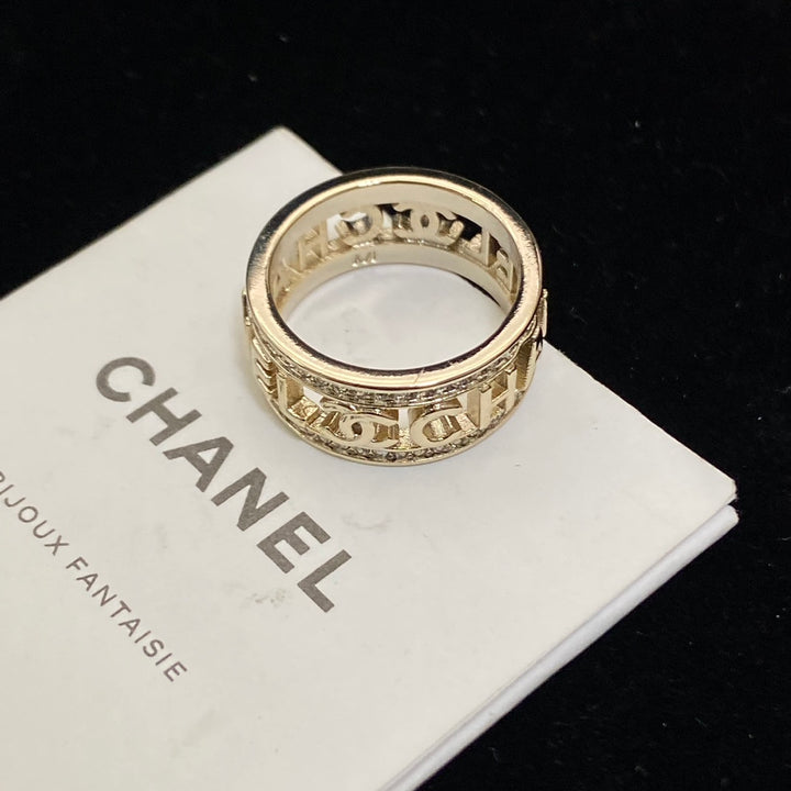 elegant skeleton letter ring