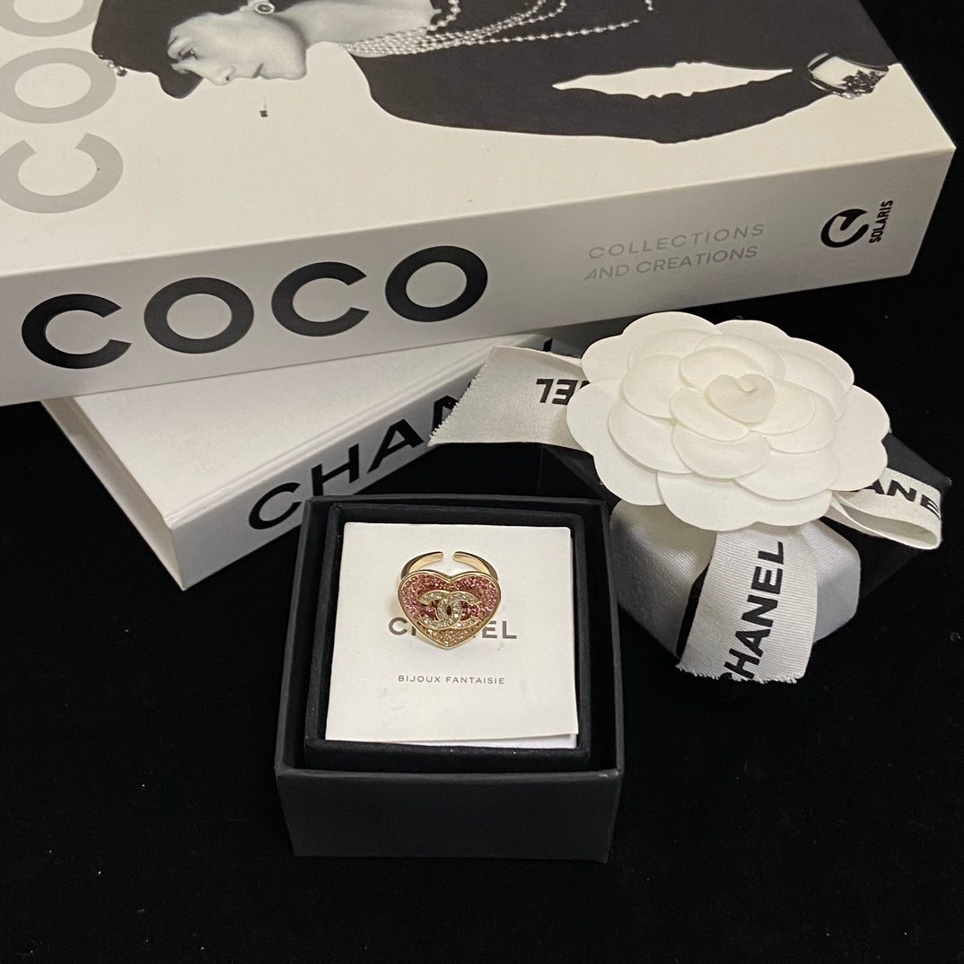 Pink Gradient Peach Heart Ring