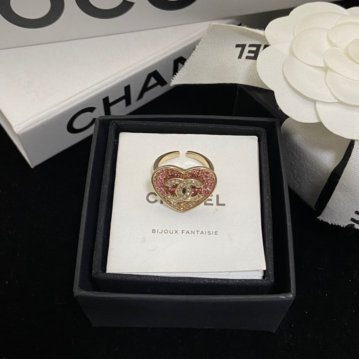 Pink Gradient Peach Heart Ring