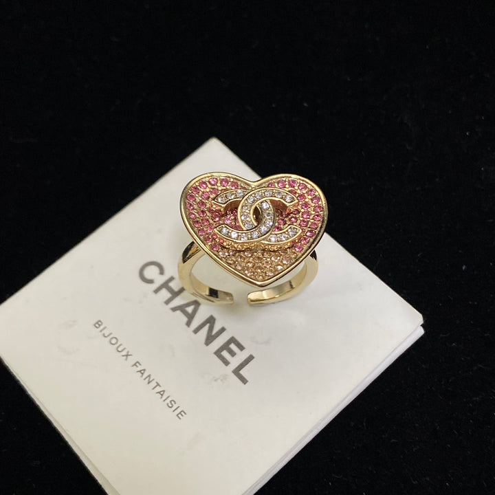 Pink Gradient Peach Heart Ring