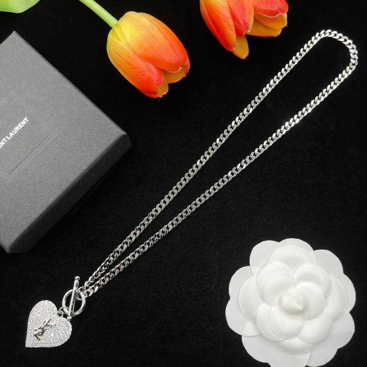 Elegant Heart Pendant Necklace