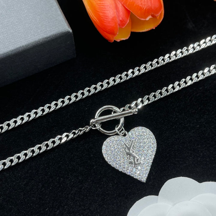 Elegant Heart Pendant Necklace