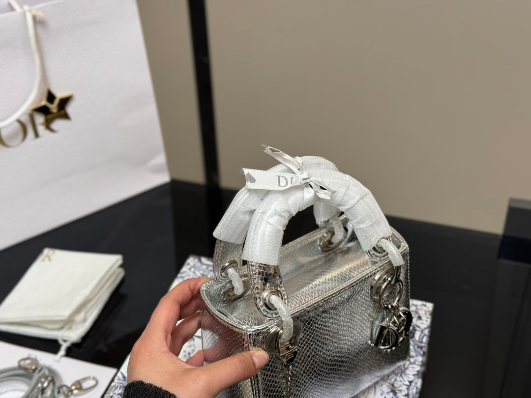 Silver Glitter Taffy Bag