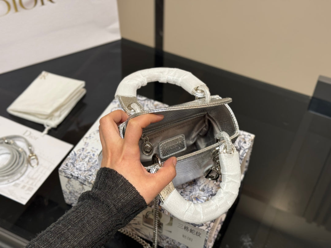 Silver Glitter Taffy Bag