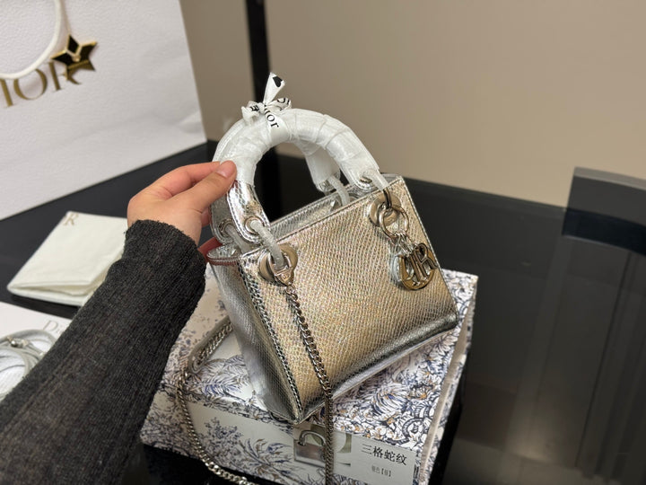 Silver Glitter Taffy Bag