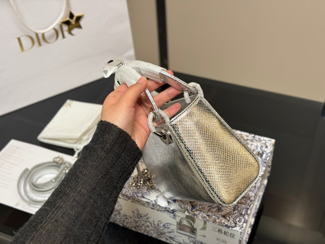 Silver Glitter Taffy Bag