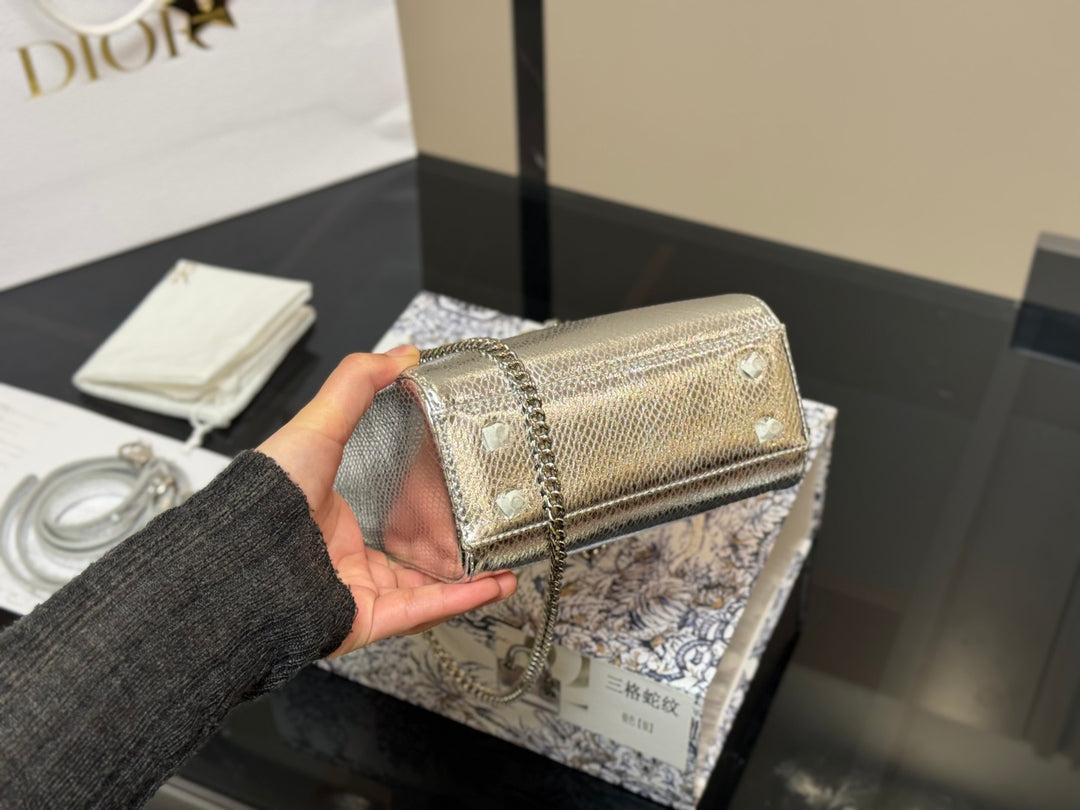 Silver Glitter Taffy Bag