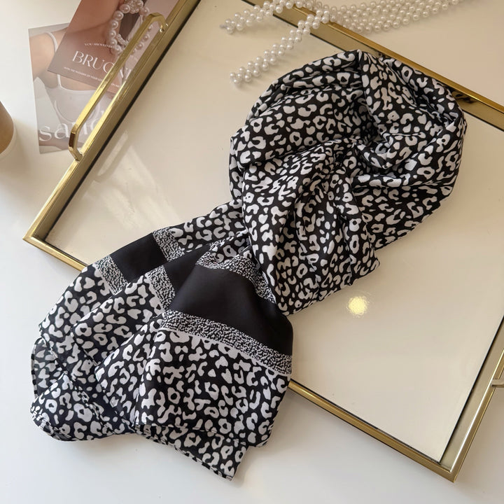 Double color starry silk scarf