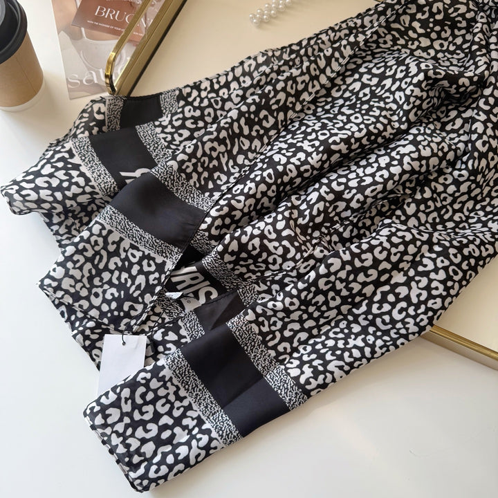 Double color starry silk scarf