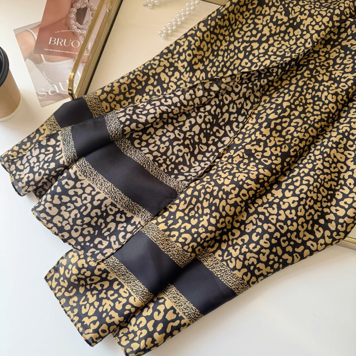 Double color starry silk scarf