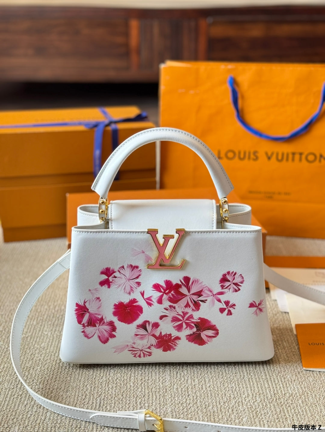 Charming White Floral Handbag