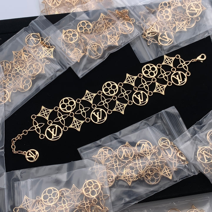 Delicate Gold Silk Openwork Bracelet