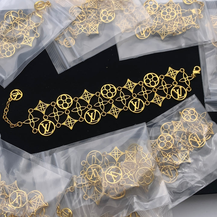 Delicate Gold Silk Openwork Bracelet
