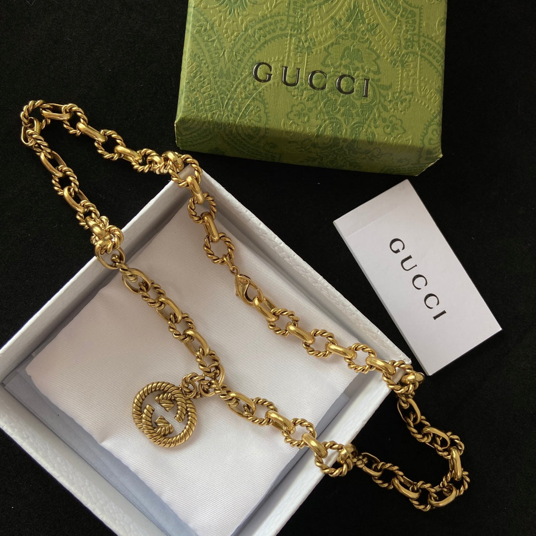 Elegant Wrap Gold Necklace