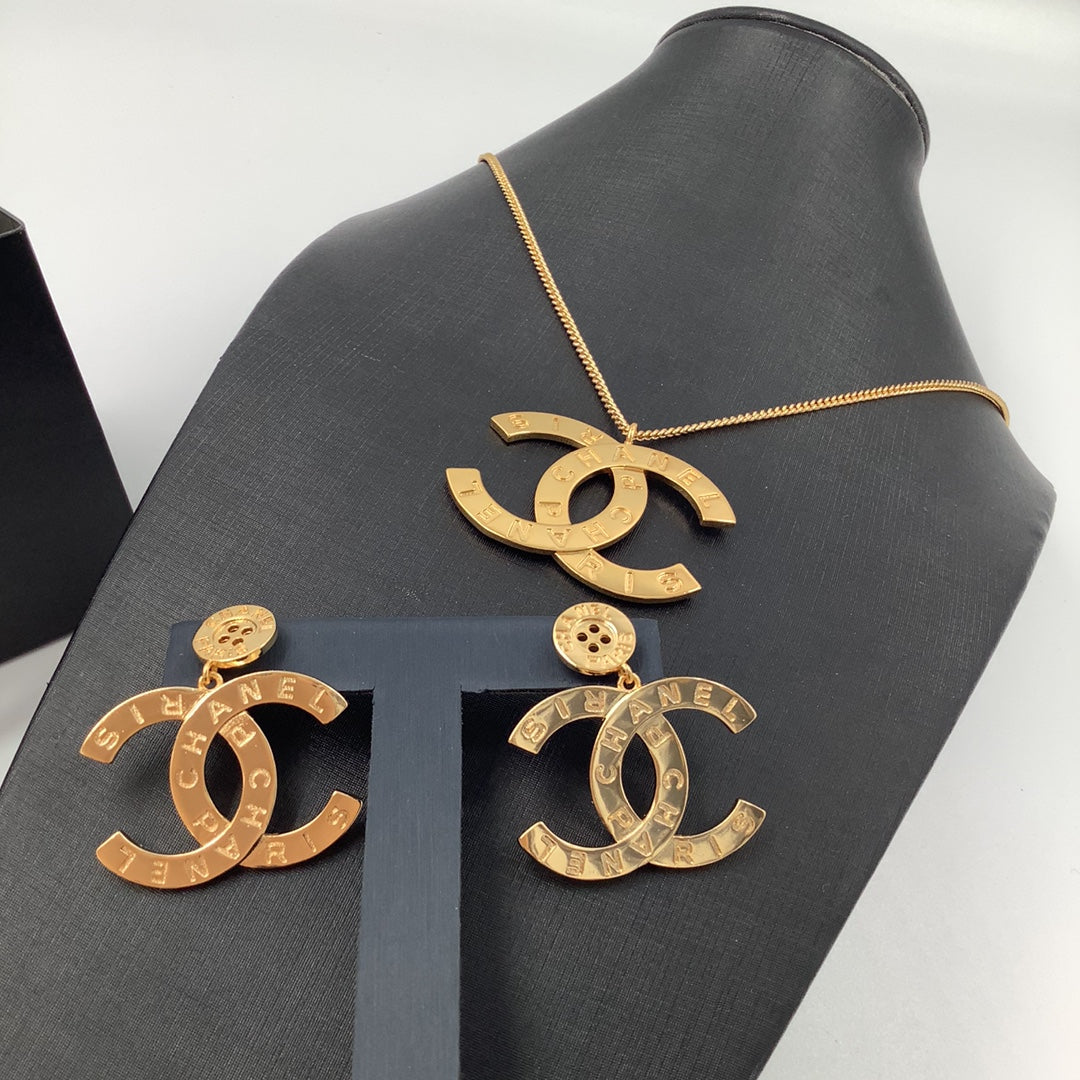 Alphabet Gold Pendant Necklace