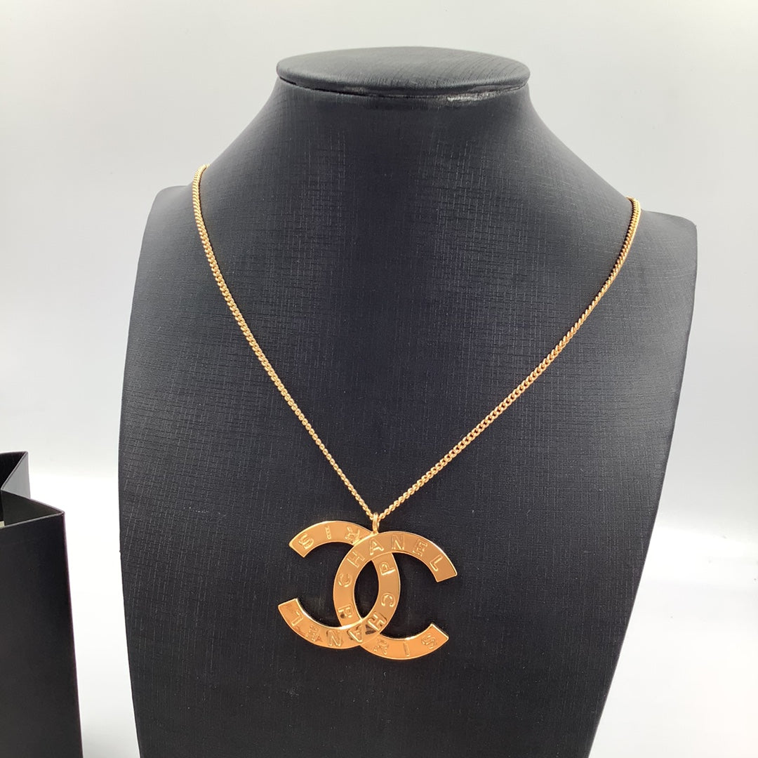 Alphabet Gold Pendant Necklace