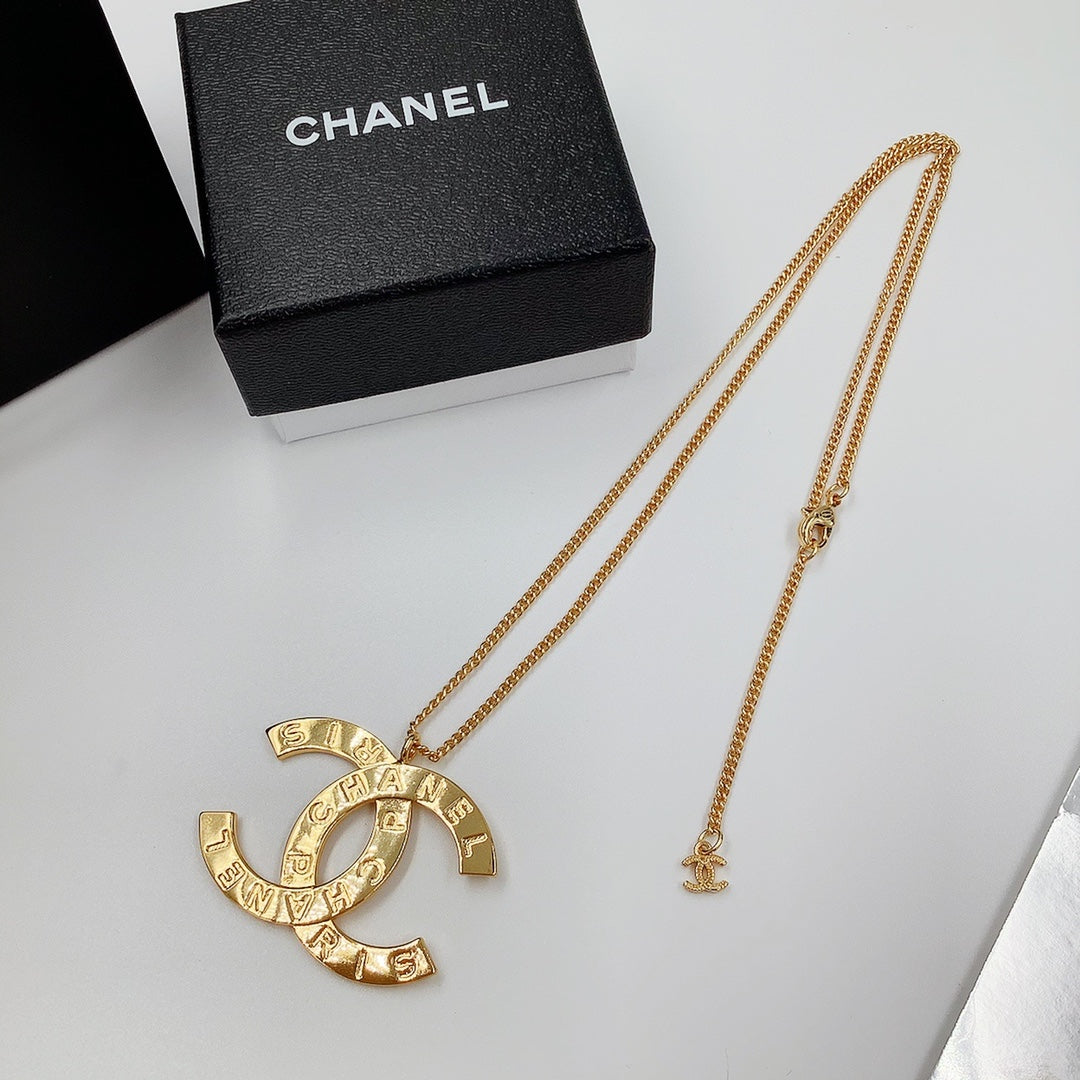 Alphabet Gold Pendant Necklace