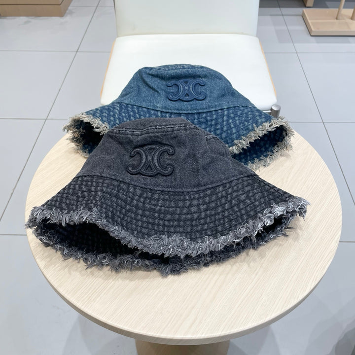 2 color casual torn cowboy hat