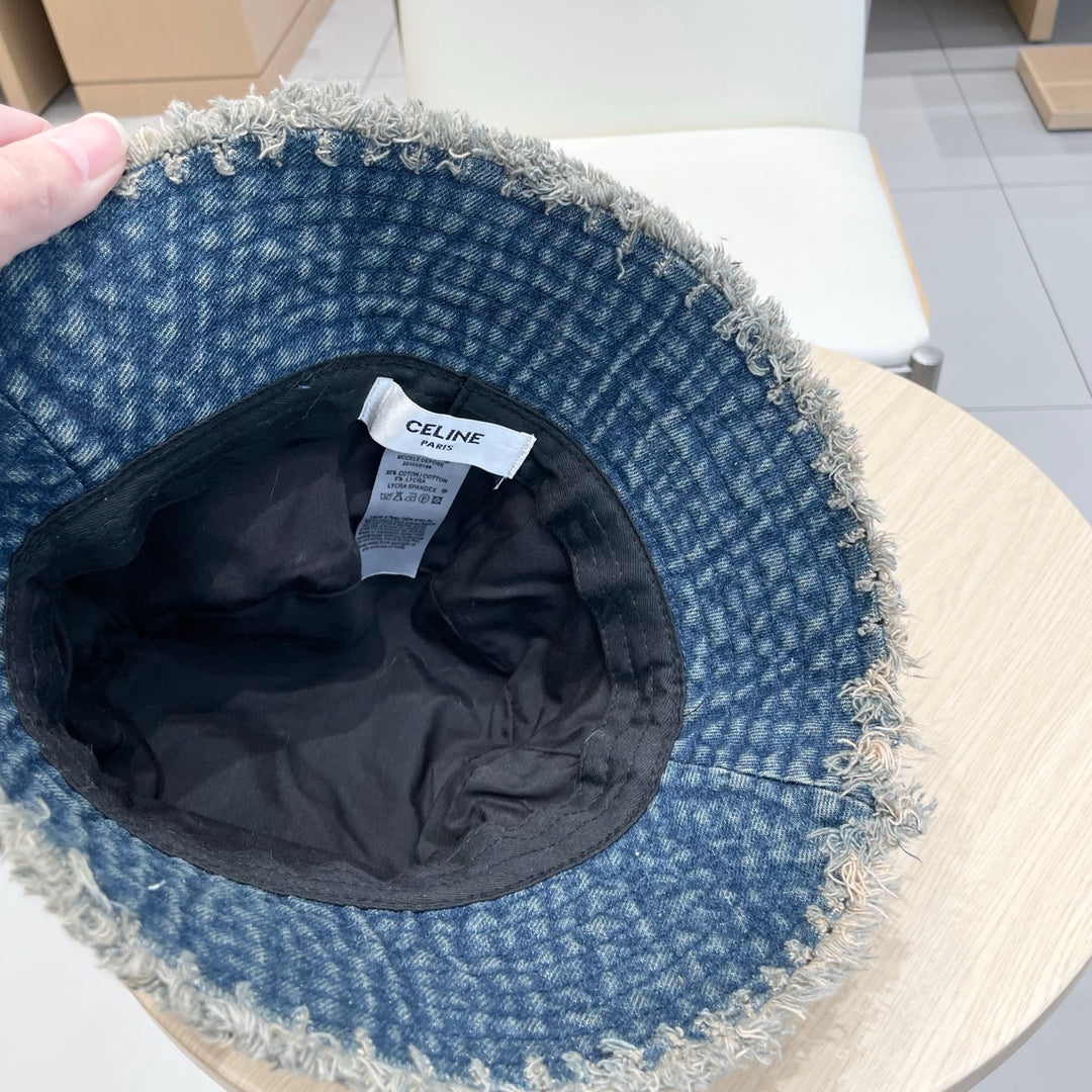 2 color casual torn cowboy hat